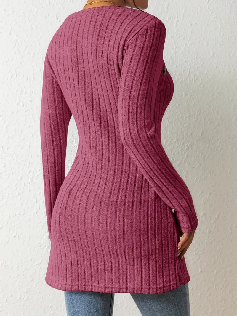 Karen Moree | Ribbed Long Sweater