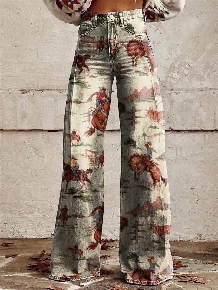 Karen Moree | Vintage Printed Wide Leg Pants