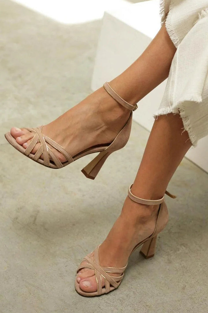 Karen Moree | Strappy Mid-Heel Sandals