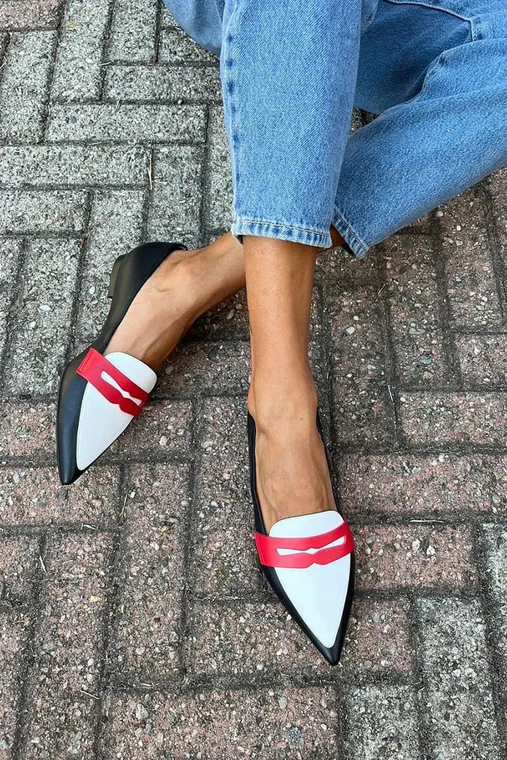 Karen Moree | Two-Tone Pointed Slippers