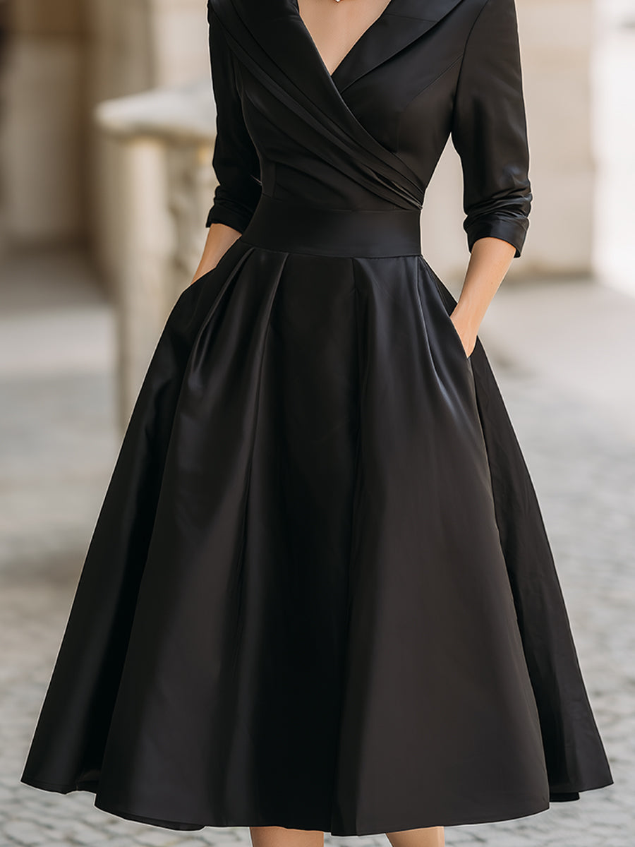 Karen Moree | Elegant Black Vintage Swing Dress