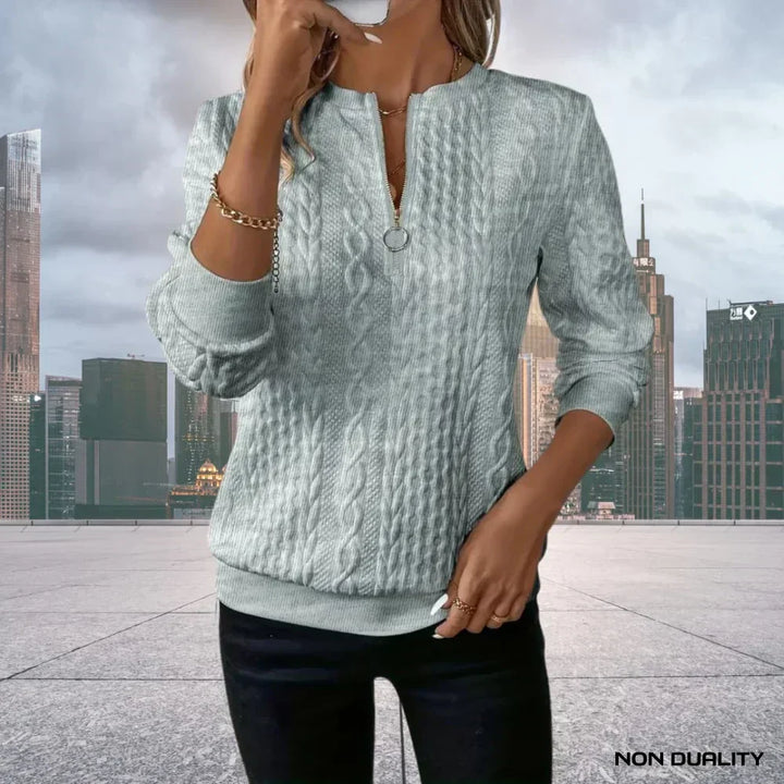 Karen Moree | Zip-Up Sweater
