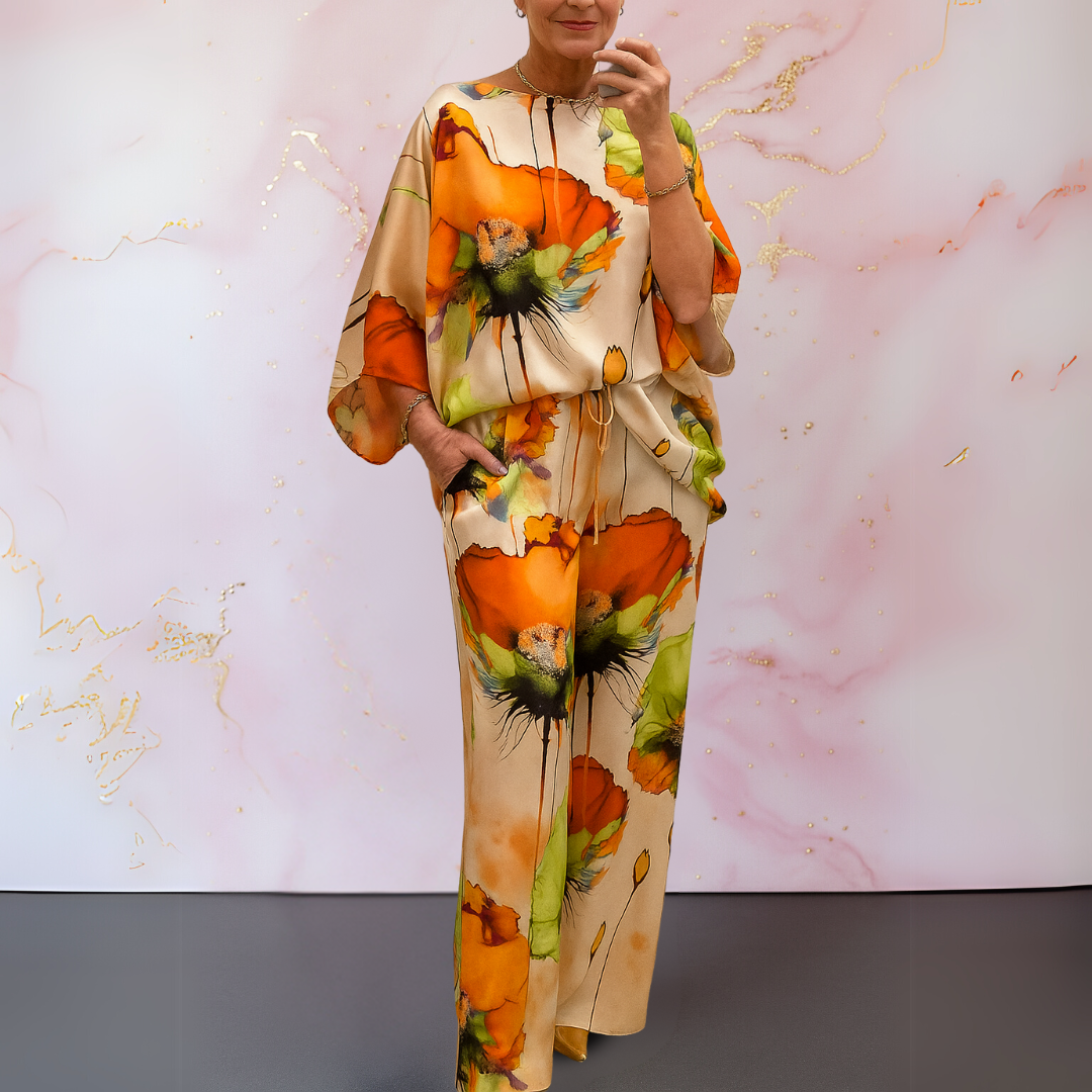 Karen Moree | Satin Two-Piece Set