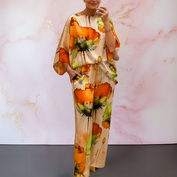 Karen Moree | Satin Two-Piece Set