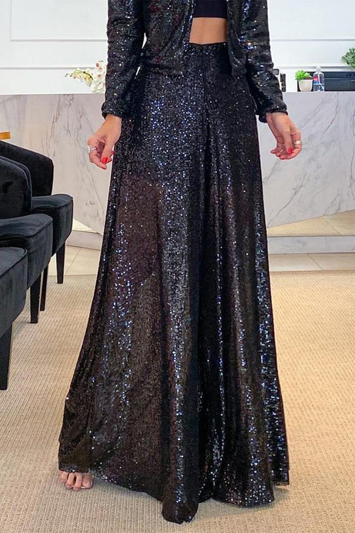 Karen Moree | Sequin Embellished High Waist Cocktail Dress