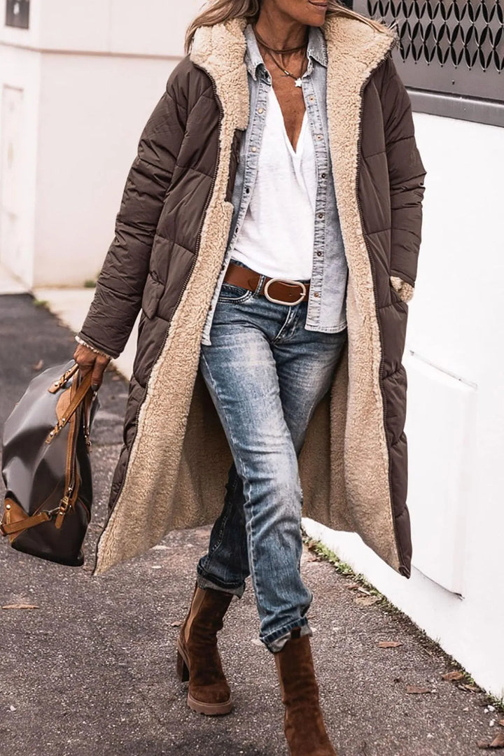 Karen Moree | Luxe Reversible Sherpa Coat