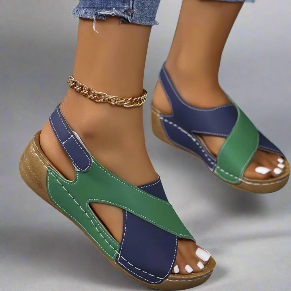 Karen Moree | Colorblock Slingback Sandals