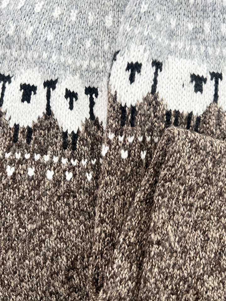 Karen Moree | Elegant Winter Sweater, Sheep Jacquard Pattern