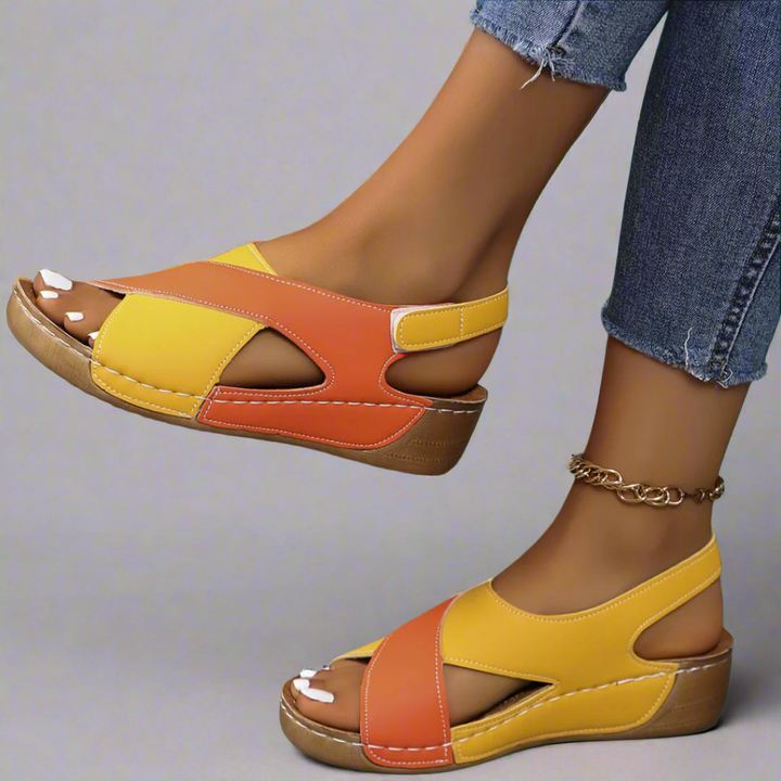 Karen Moree | Colorblock Slingback Sandals