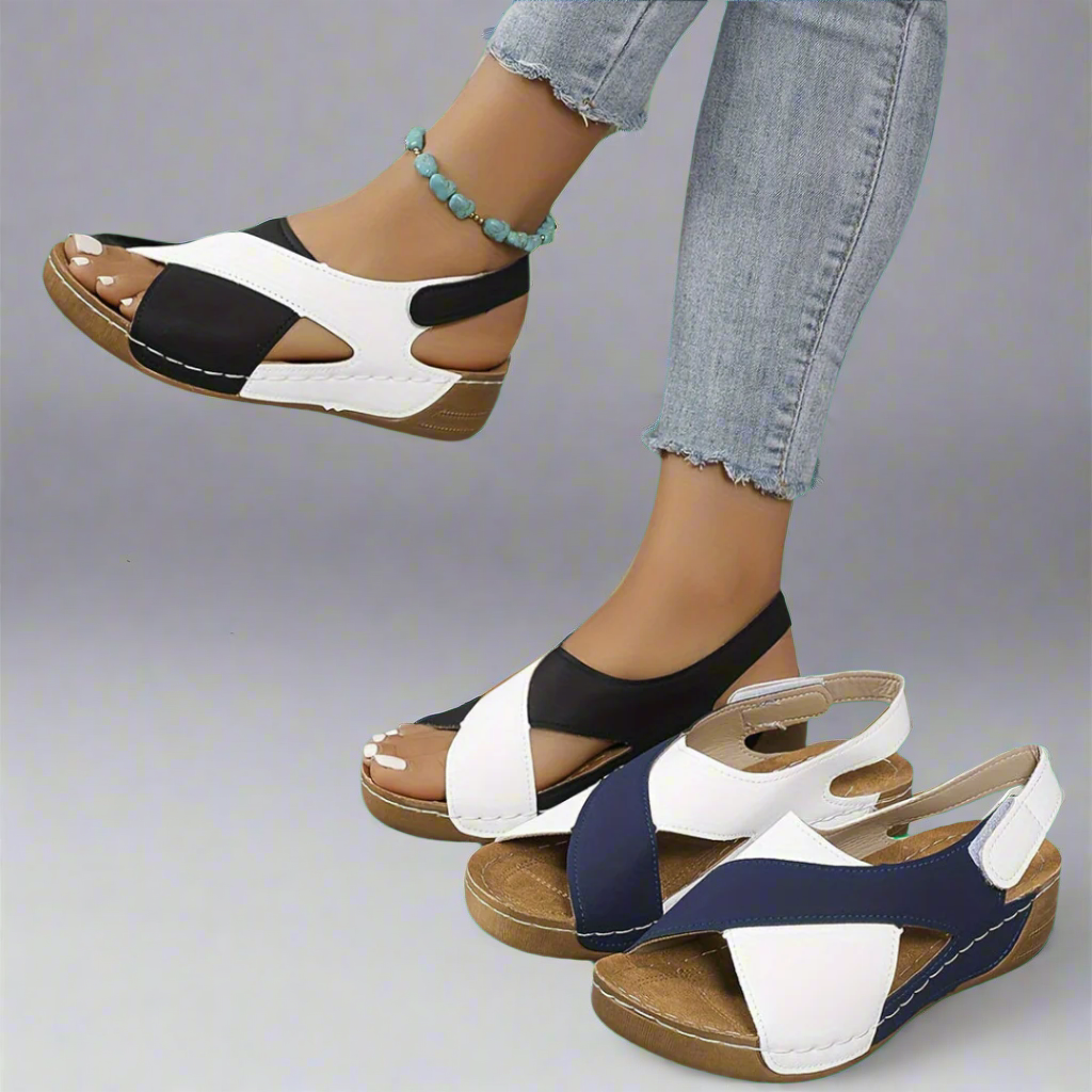 Karen Moree | Colorblock Slingback Sandals