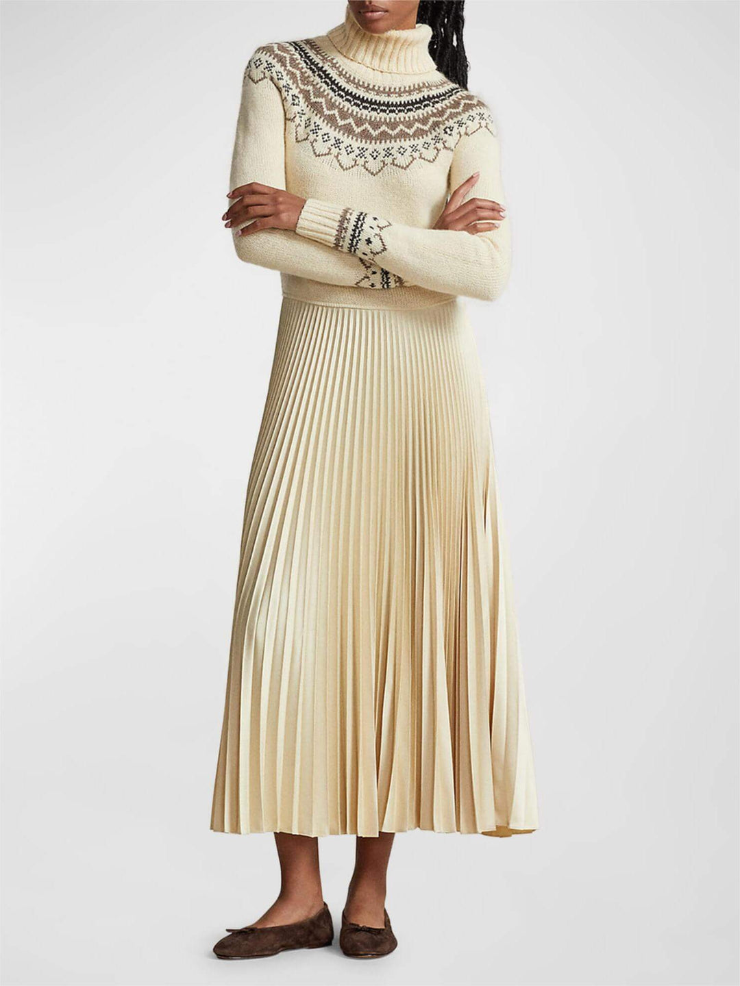 Karen Moree | Women's Turtleneck Sweater, Fair Isle Pattern