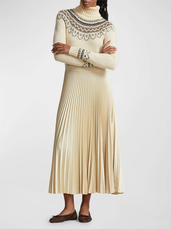 Karen Moree | Women's Turtleneck Sweater, Fair Isle Pattern