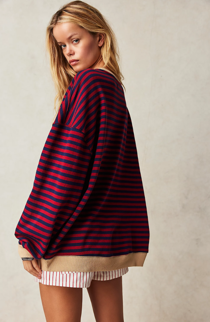 Karen Moree | Oversized Striped Sweater