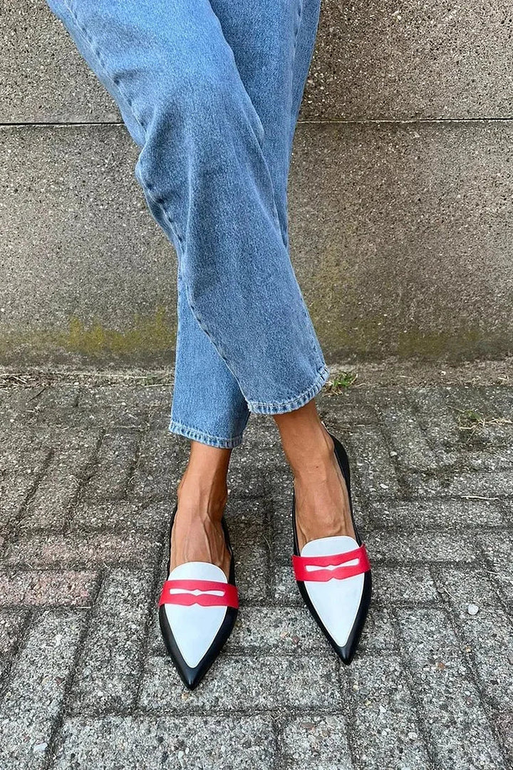 Karen Moree | Two-Tone Pointed Slippers