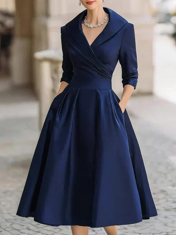 Karen Moree | Midi Dress, Elegant, Refined Details, Practical Pockets
