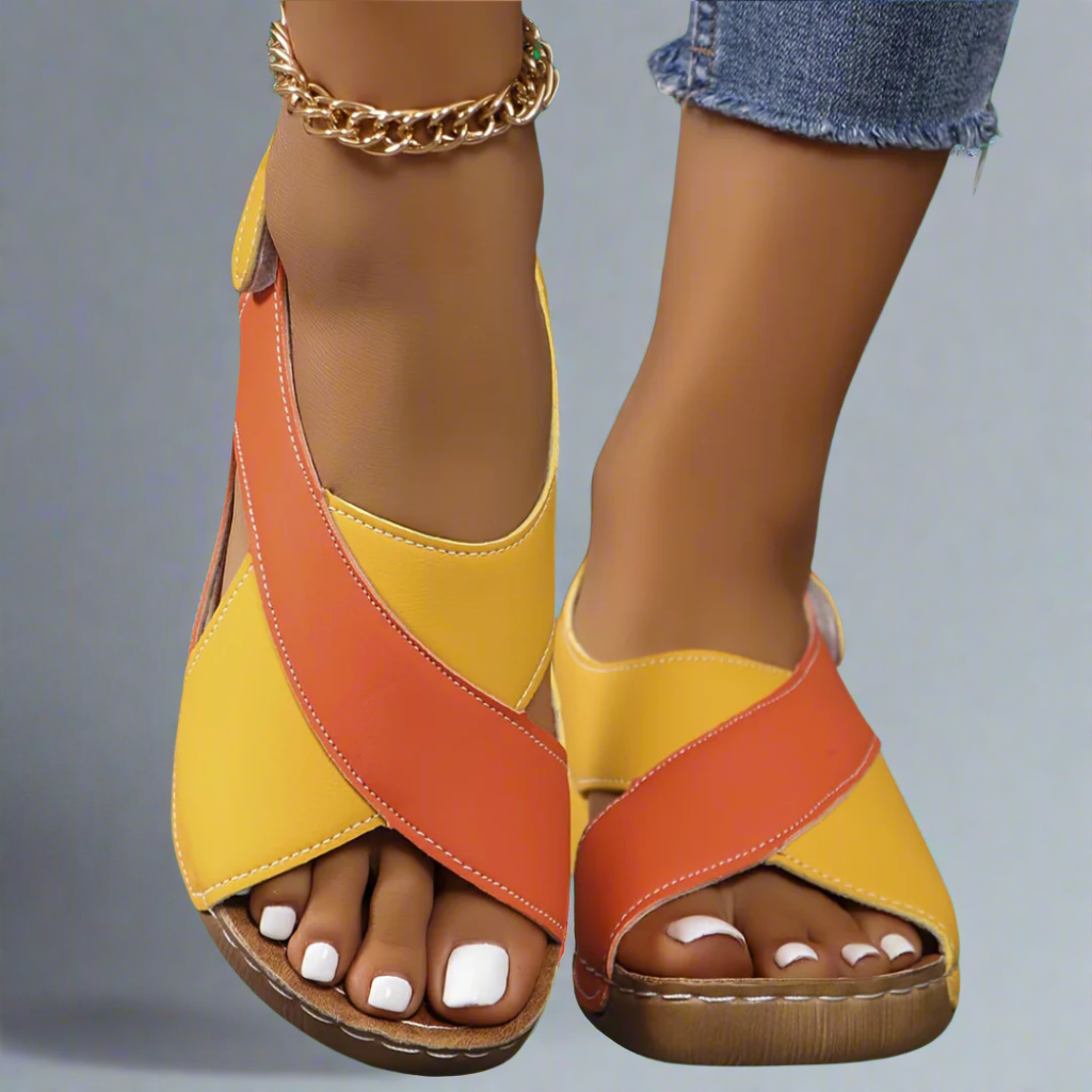 Karen Moree | Colorblock Slingback Sandals