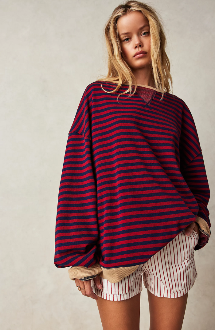 Karen Moree | Oversized Striped Sweater