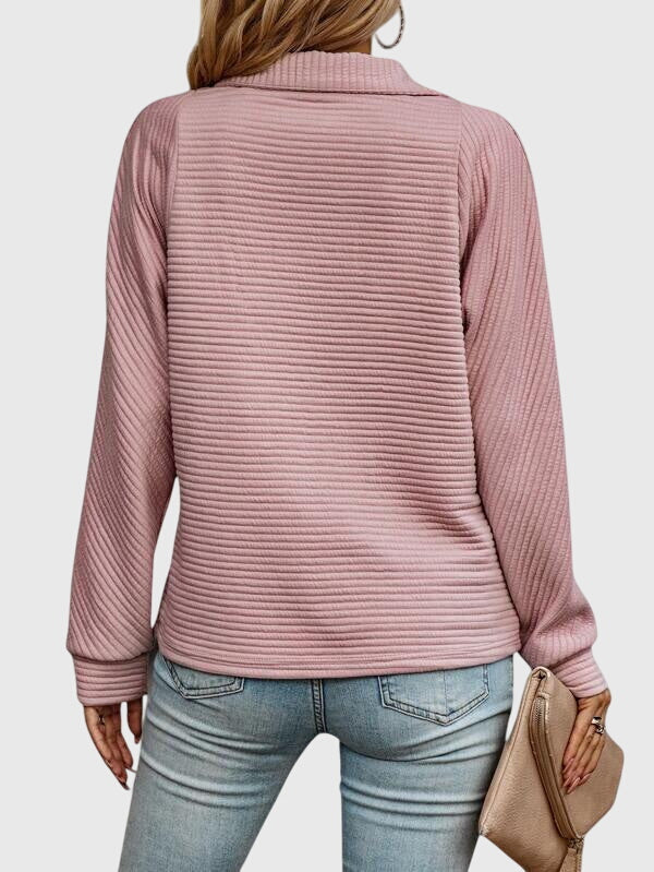 Karen Moree | Elegant Half-Zip Sweater