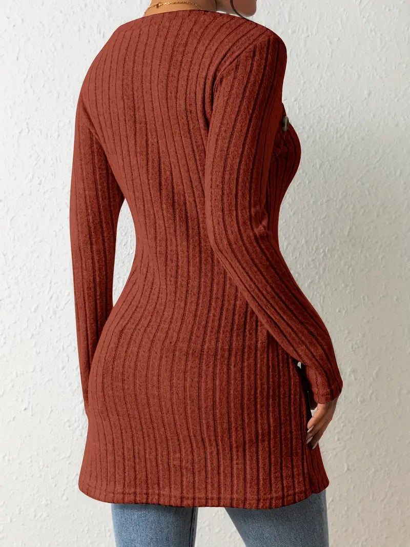 Karen Moree | Ribbed Long Sweater