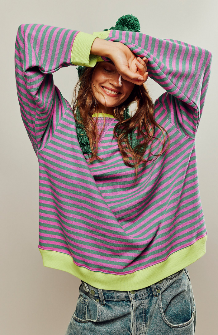 Karen Moree | Oversized Striped Sweater