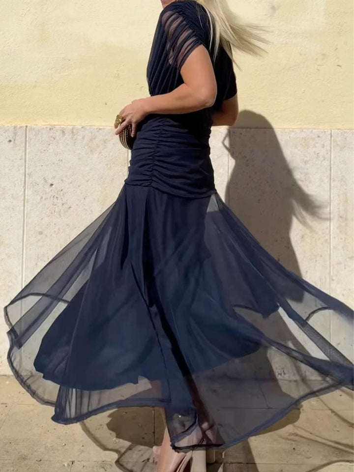Karen Moree | Off-The-Shoulder Midi Dress