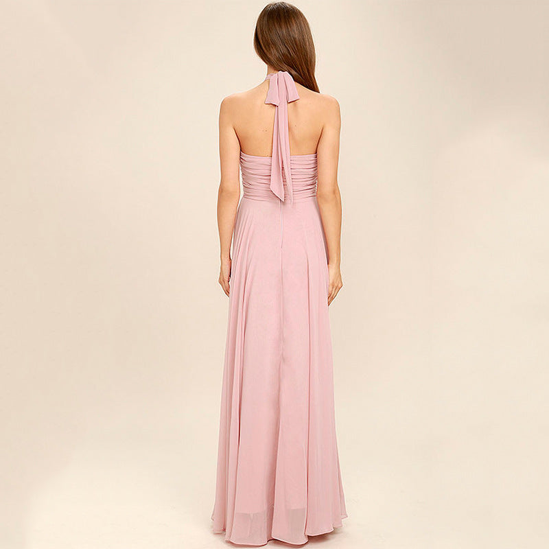 Karen Moree | Chiffon Halter Neck Cocktail Dress
