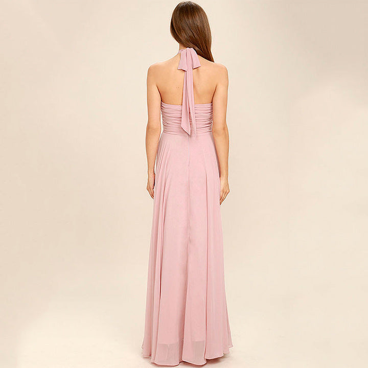 Karen Moree | Chiffon Halter Neck Cocktail Dress