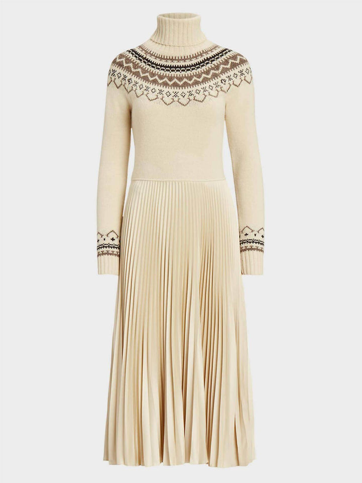 Karen Moree | Women's Turtleneck Sweater, Fair Isle Pattern