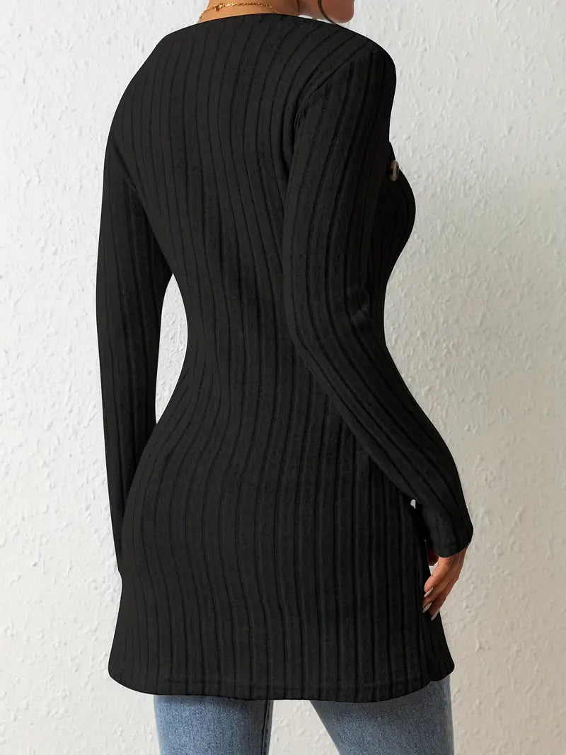 Karen Moree | Ribbed Long Sweater