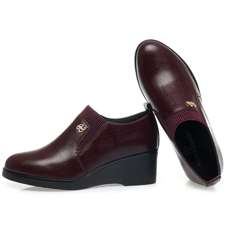Karen Moree | Fashionable Leather Wedge Shoes