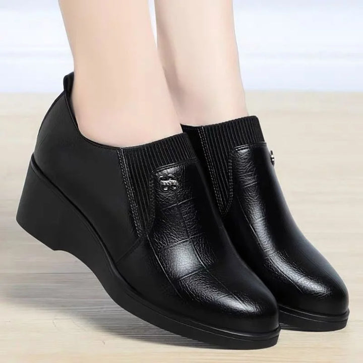 Karen Moree | Fashionable Leather Wedge Shoes