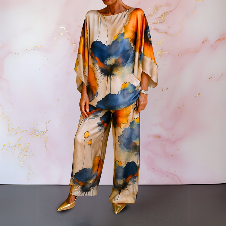 Karen Moree | Satin Two-Piece Set