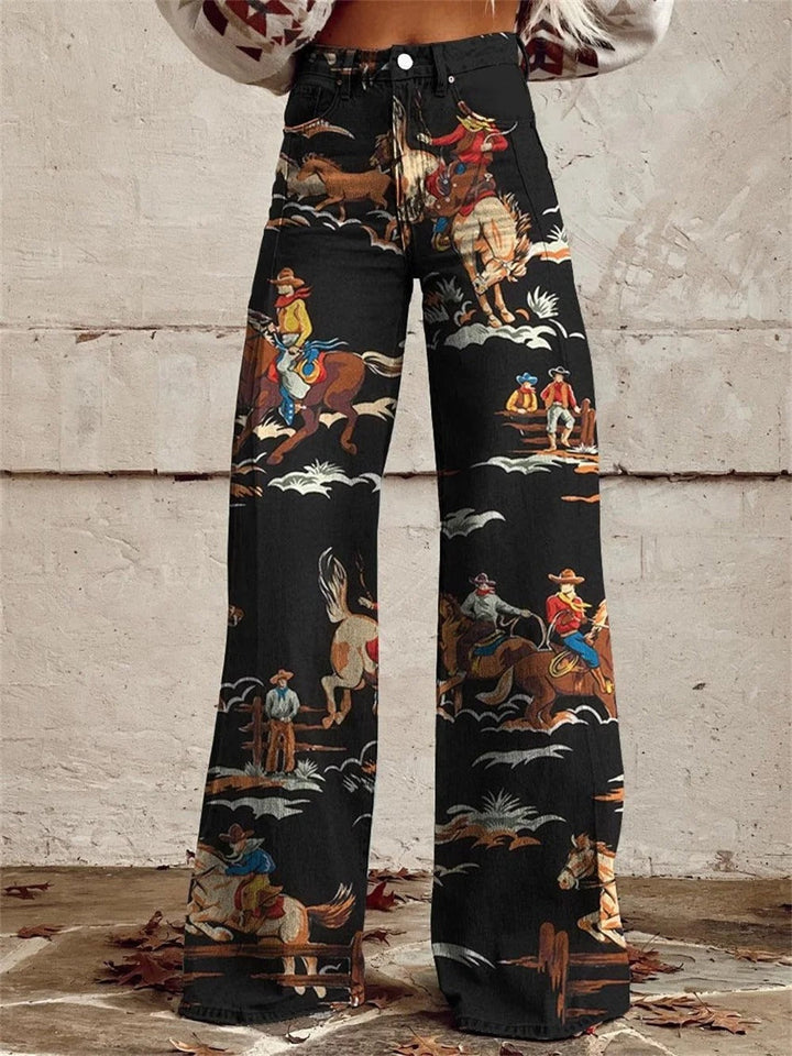 Karen Moree | Vintage Printed Wide Leg Pants
