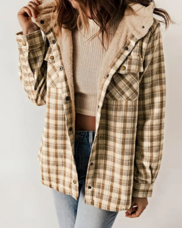 Karen Moree | Checkered Jacket With Sherpa Lining
