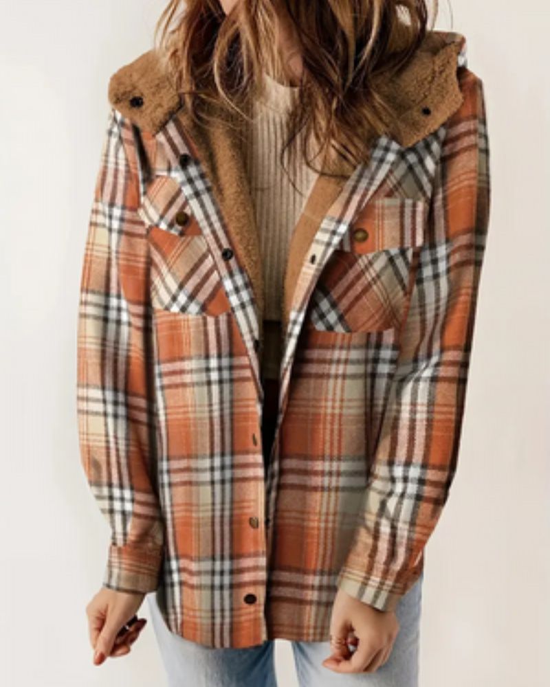 Karen Moree | Checkered Jacket With Sherpa Lining