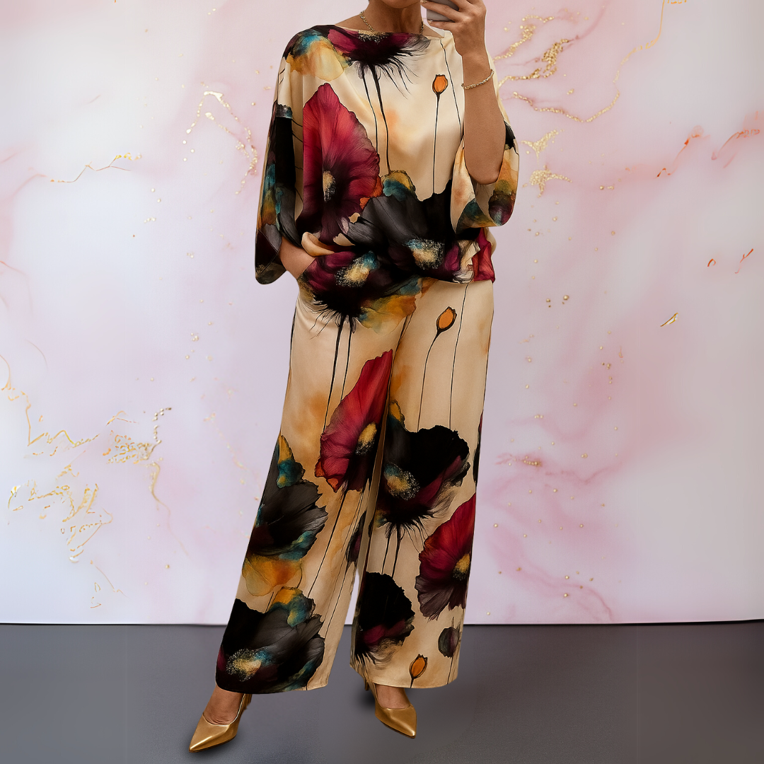 Karen Moree | Satin Two-Piece Set