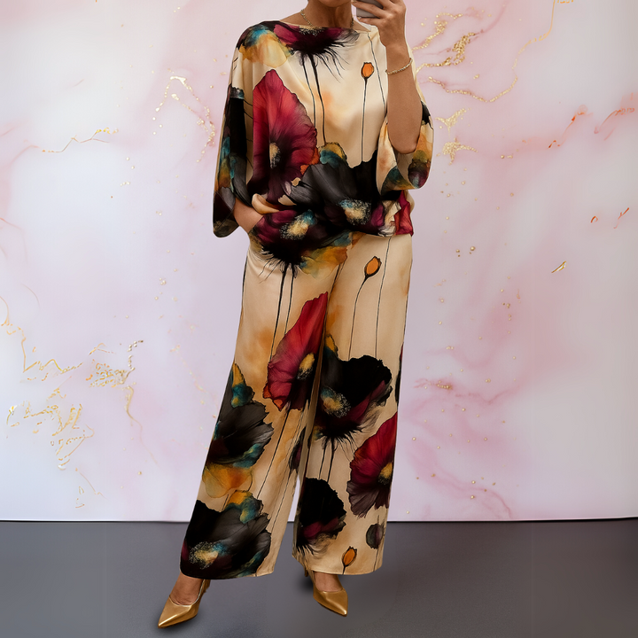 Karen Moree | Satin Two-Piece Set