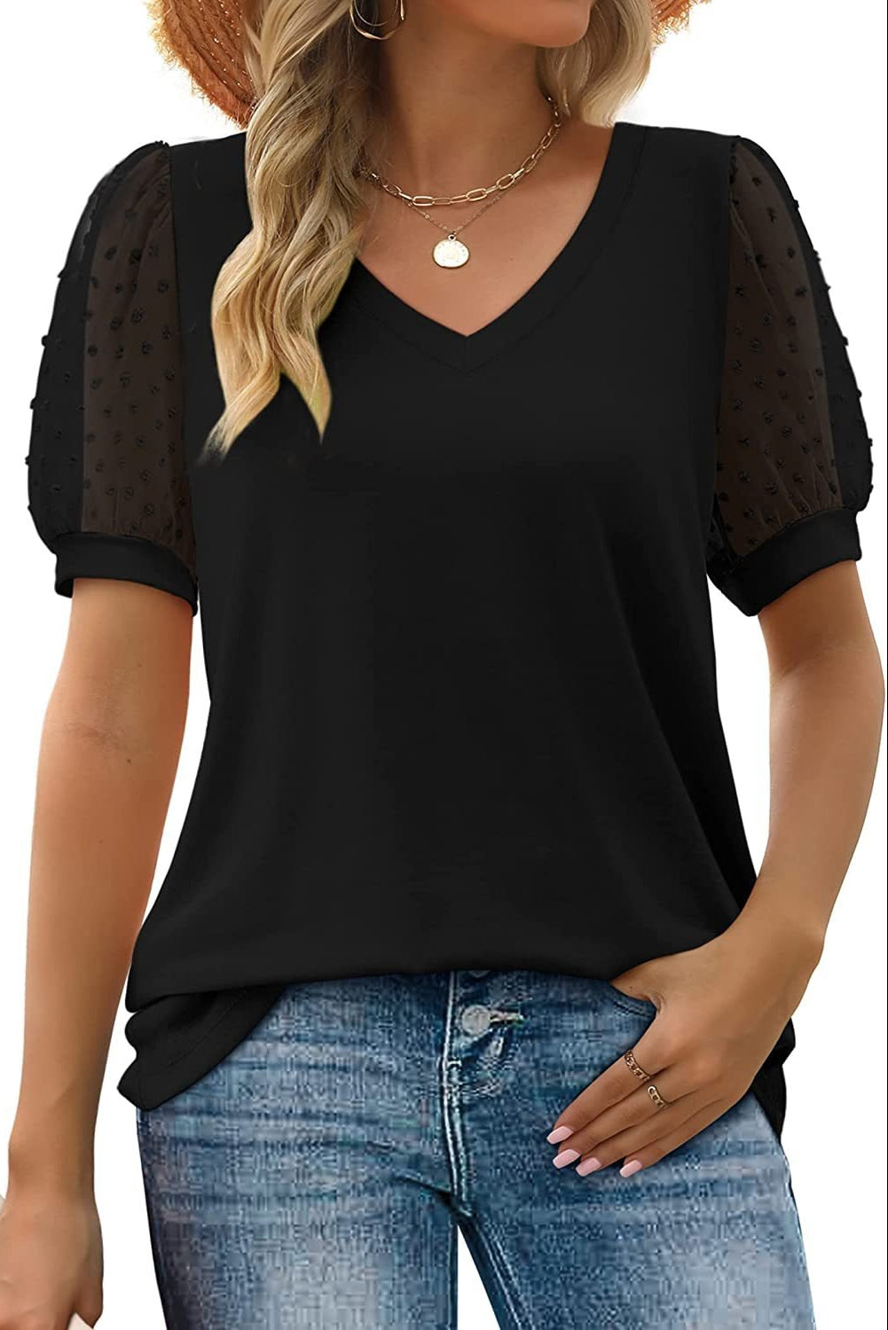 Karen Moree | Sleek V-Neck Blouse