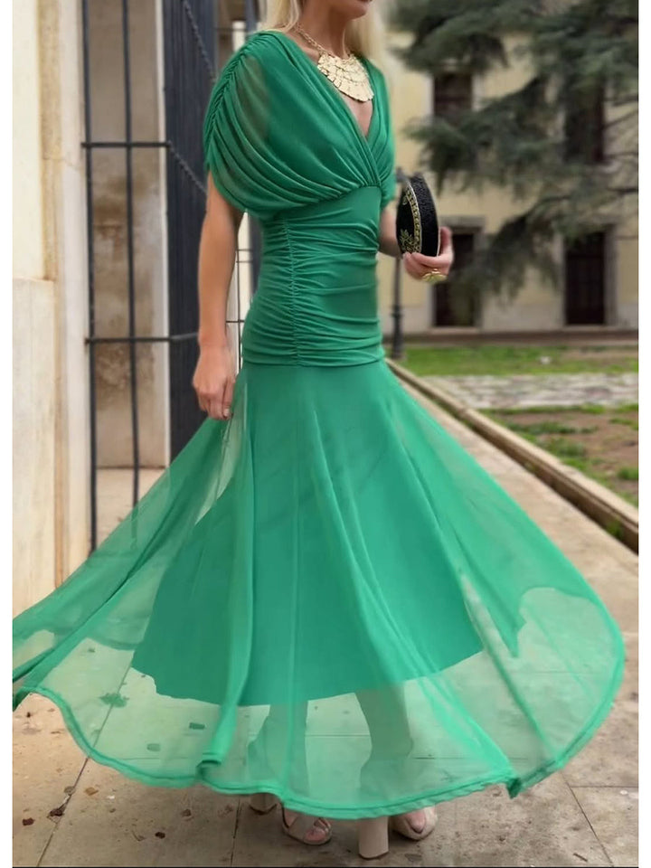 Karen Moree | Off-The-Shoulder Midi Dress