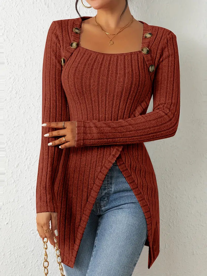 Karen Moree | Ribbed Long Sweater