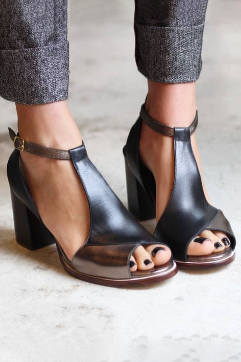 Karen Moree | Elegant T-Strap Block Heel