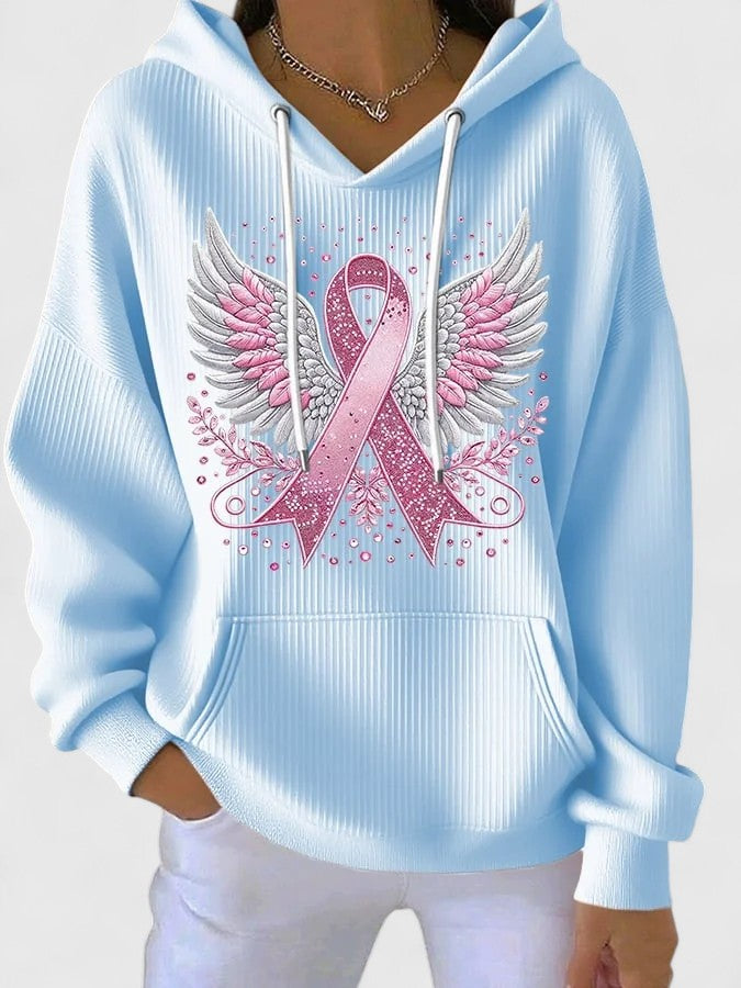 Karen Moree | Pink Ribbon Angel Wings Hoodie