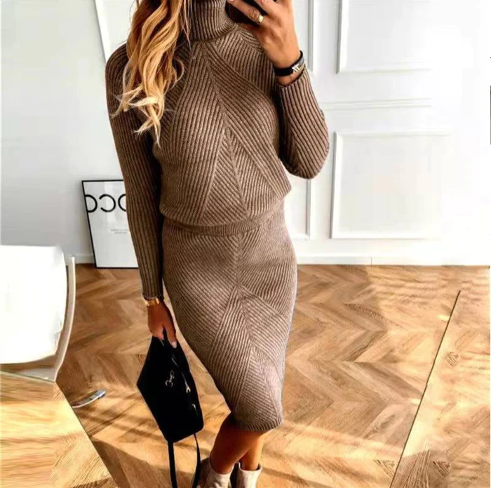 Karen Moree | Cozy Turtleneck Sweater Dress