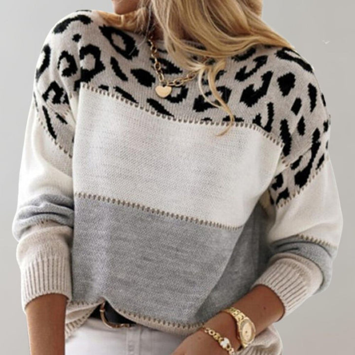 Karen Moree | Leopard Accent Knit Sweater