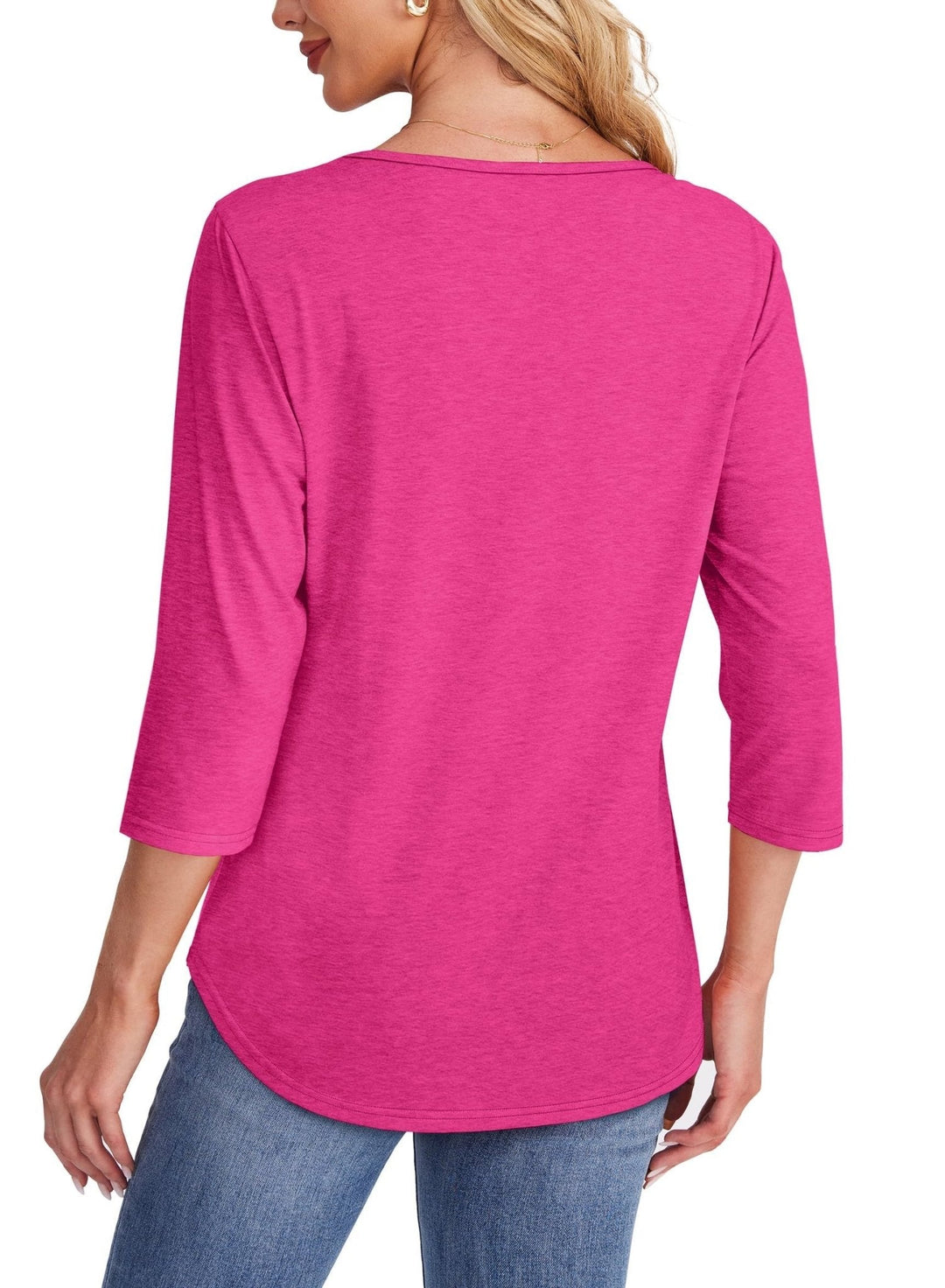Karen Moree | Pleated 3/4 Sleeve Top