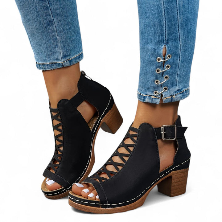 Karen Moree | Lattice-Heel Sandals