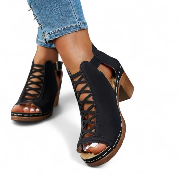 Karen Moree | Lattice-Heel Sandals