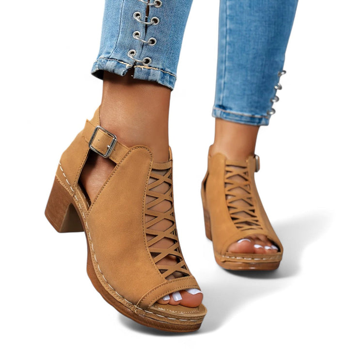 Karen Moree | Lattice-Heel Sandals