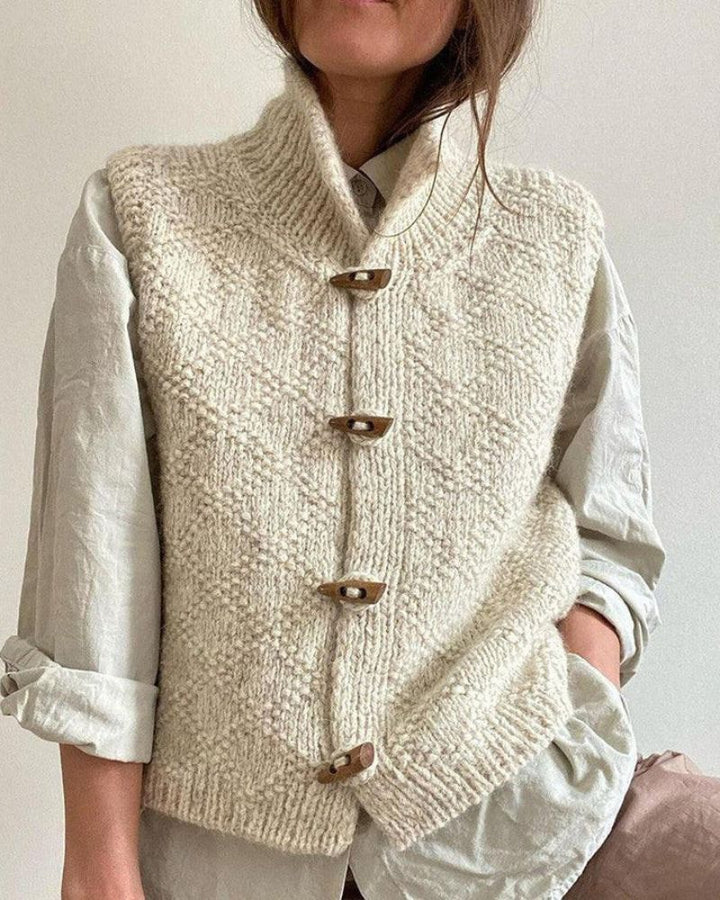 Karen Moree | Cozy Knit Sleeveless Cardigan