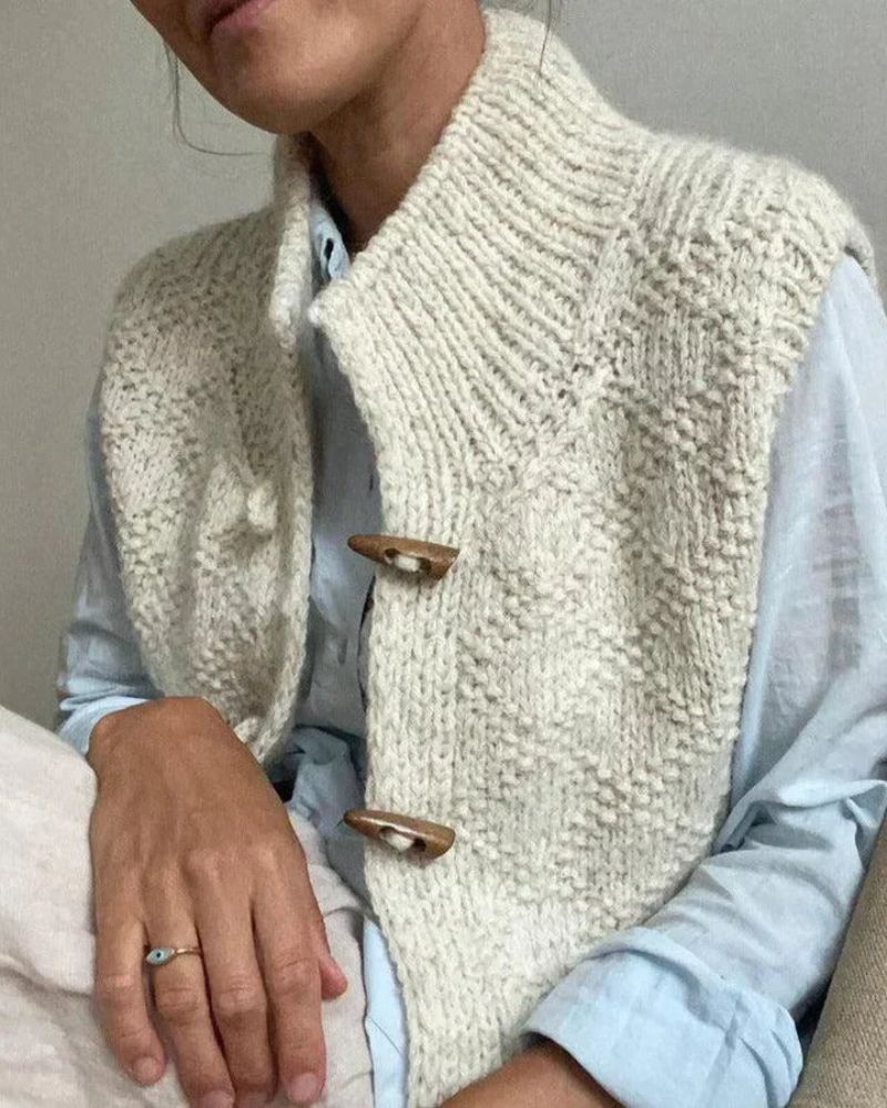 Karen Moree | Cozy Knit Sleeveless Cardigan